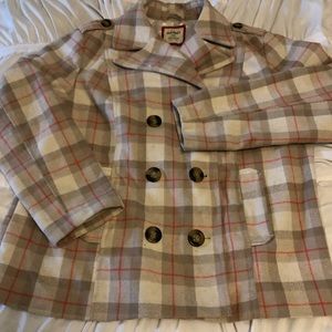 Plaid Pea Coat
